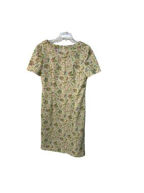 Vintage 1960's Women's Handmade Custom Floral Short Sleeve Casual Shift Dress